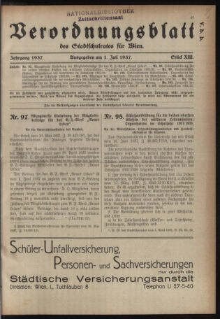 Verordnungsblatt des Stadtschulrates für Wien 19370701 Seite: 1