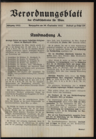 Verordnungsblatt des Stadtschulrates für Wien