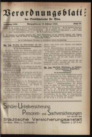 Verordnungsblatt des Stadtschulrates für Wien