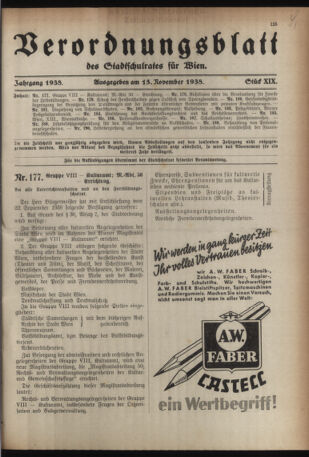 Verordnungsblatt des Stadtschulrates für Wien 19381115 Seite: 1