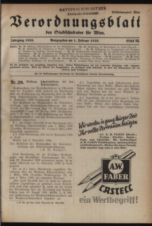 Verordnungsblatt des Stadtschulrates für Wien 19390201 Seite: 1