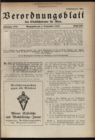 Verordnungsblatt des Stadtschulrates für Wien