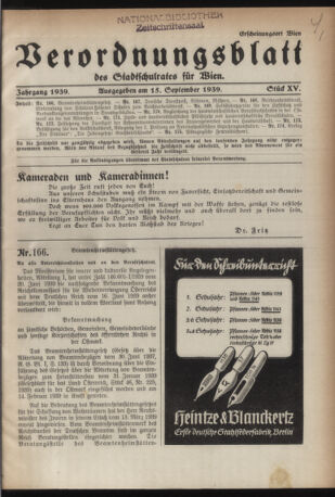 Verordnungsblatt des Stadtschulrates für Wien 19390915 Seite: 1