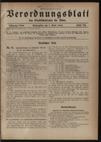 Verordnungsblatt des Stadtschulrates für Wien 19460401 Seite: 1