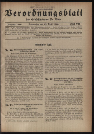 Verordnungsblatt des Stadtschulrates für Wien 19460415 Seite: 1