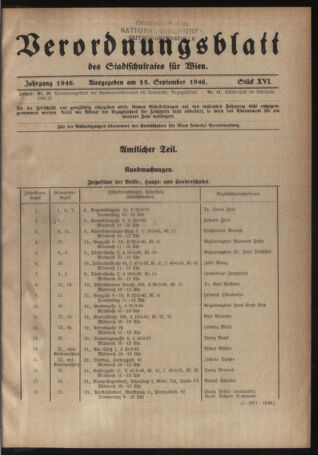 Verordnungsblatt des Stadtschulrates für Wien