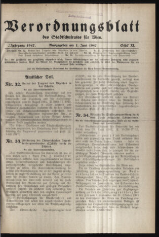 Verordnungsblatt des Stadtschulrates für Wien 19470601 Seite: 1