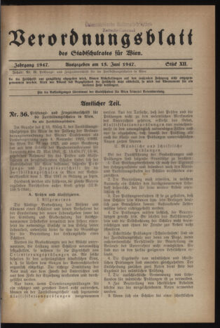 Verordnungsblatt des Stadtschulrates für Wien 19470615 Seite: 1