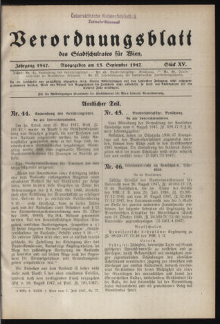 Verordnungsblatt des Stadtschulrates für Wien 19470915 Seite: 1