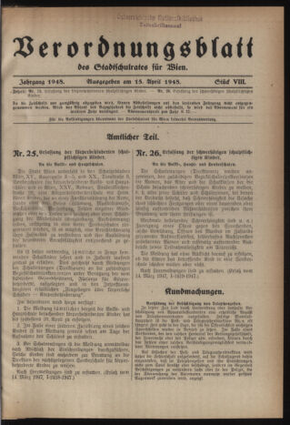 Verordnungsblatt des Stadtschulrates für Wien 19480415 Seite: 1