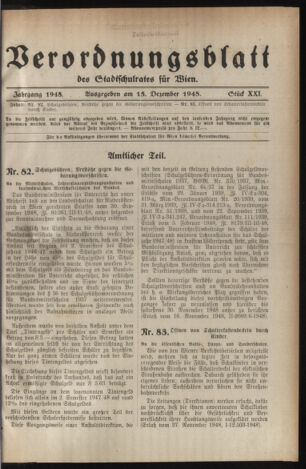 Verordnungsblatt des Stadtschulrates für Wien 19481215 Seite: 1