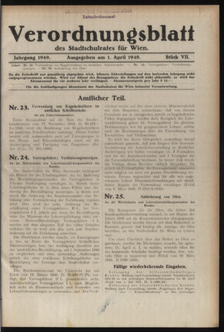 Verordnungsblatt des Stadtschulrates für Wien 19490401 Seite: 1