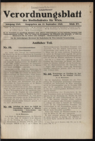 Verordnungsblatt des Stadtschulrates für Wien 19490915 Seite: 1