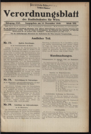 Verordnungsblatt des Stadtschulrates für Wien