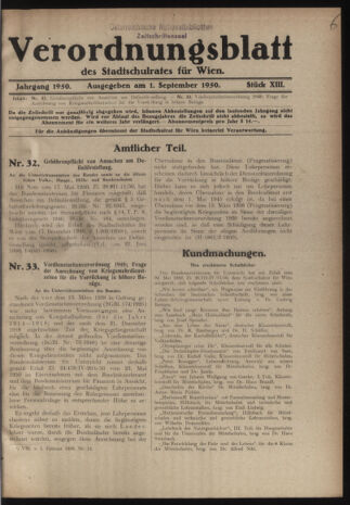 Verordnungsblatt des Stadtschulrates für Wien 19500901 Seite: 1