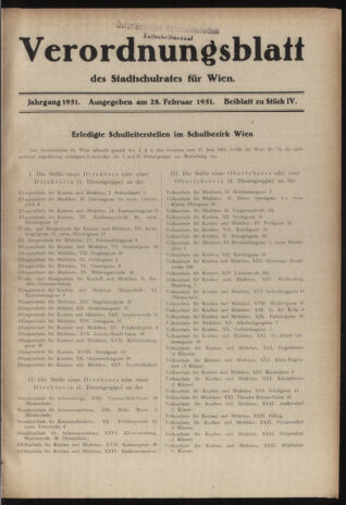 Verordnungsblatt des Stadtschulrates für Wien 19510228 Seite: 1