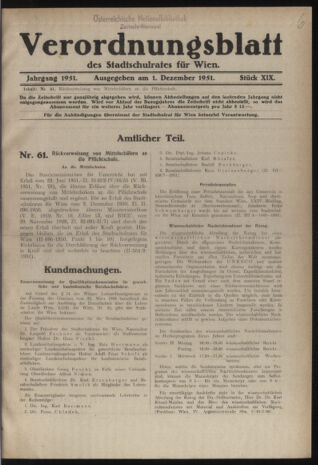 Verordnungsblatt des Stadtschulrates für Wien 19511201 Seite: 1