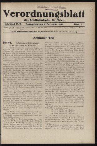 Verordnungsblatt des Stadtschulrates für Wien 19521201 Seite: 1