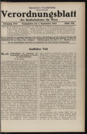 Verordnungsblatt des Stadtschulrates für Wien 19530901 Seite: 1