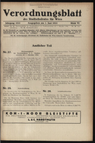 Verordnungsblatt des Stadtschulrates für Wien 19550601 Seite: 1