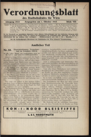 Verordnungsblatt des Stadtschulrates für Wien 19551001 Seite: 1