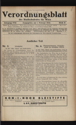 Verordnungsblatt des Stadtschulrates für Wien 19560201 Seite: 1