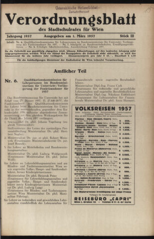 Verordnungsblatt des Stadtschulrates für Wien 19570301 Seite: 1