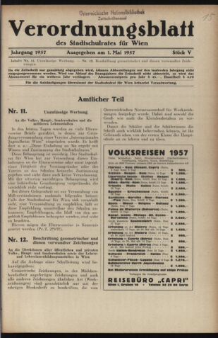 Verordnungsblatt des Stadtschulrates für Wien 19570501 Seite: 1