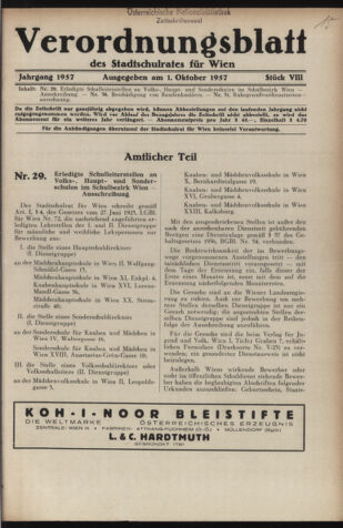 Verordnungsblatt des Stadtschulrates für Wien 19571001 Seite: 1