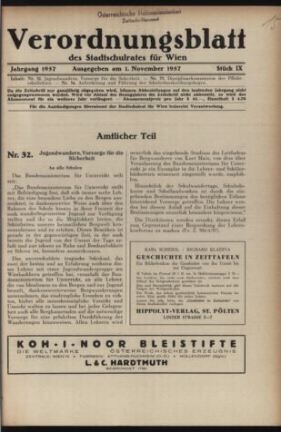 Verordnungsblatt des Stadtschulrates für Wien 19571101 Seite: 1