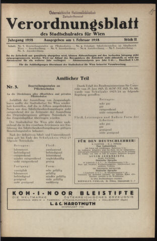 Verordnungsblatt des Stadtschulrates für Wien 19580201 Seite: 1