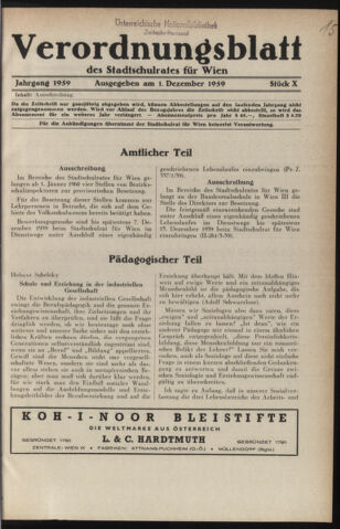 Verordnungsblatt des Stadtschulrates für Wien 19591201 Seite: 1