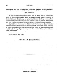 Verordnungsblatt für den Dienstbereich des K.K. Finanzministeriums für die im Reichsrate Vertretenen Königreiche und Länder 18650401 Seite: 2