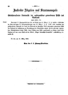 Verordnungsblatt für den Dienstbereich des K.K. Finanzministeriums für die im Reichsrate Vertretenen Königreiche und Länder 18650408 Seite: 4