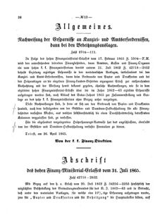 Verordnungsblatt für den Dienstbereich des K.K. Finanzministeriums für die im Reichsrate Vertretenen Königreiche und Länder 18650506 Seite: 2