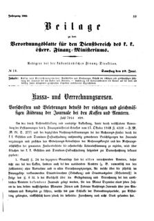 Verordnungsblatt für den Dienstbereich des K.K. Finanzministeriums für die im Reichsrate Vertretenen Königreiche und Länder