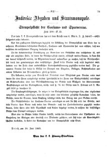 Verordnungsblatt für den Dienstbereich des K.K. Finanzministeriums für die im Reichsrate Vertretenen Königreiche und Länder 18650708 Seite: 3