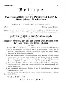 Verordnungsblatt für den Dienstbereich des K.K. Finanzministeriums für die im Reichsrate Vertretenen Königreiche und Länder