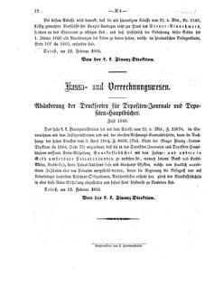 Verordnungsblatt für den Dienstbereich des K.K. Finanzministeriums für die im Reichsrate Vertretenen Königreiche und Länder 18660217 Seite: 2