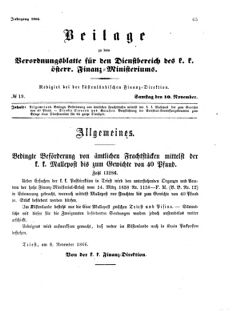 Verordnungsblatt für den Dienstbereich des K.K. Finanzministeriums für die im Reichsrate Vertretenen Königreiche und Länder