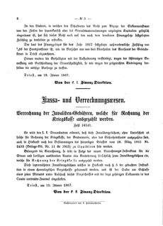 Verordnungsblatt für den Dienstbereich des K.K. Finanzministeriums für die im Reichsrate Vertretenen Königreiche und Länder 18670126 Seite: 2