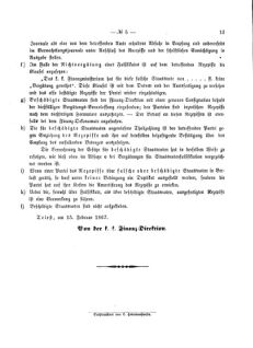 Verordnungsblatt für den Dienstbereich des K.K. Finanzministeriums für die im Reichsrate Vertretenen Königreiche und Länder 18670304 Seite: 3