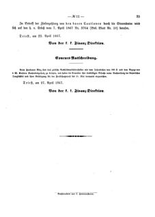 Verordnungsblatt für den Dienstbereich des K.K. Finanzministeriums für die im Reichsrate Vertretenen Königreiche und Länder 18670429 Seite: 3