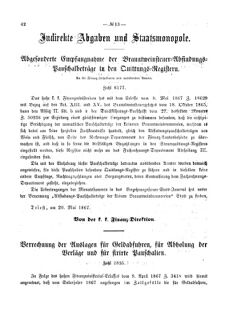 Verordnungsblatt für den Dienstbereich des K.K. Finanzministeriums für die im Reichsrate Vertretenen Königreiche und Länder 18670525 Seite: 2