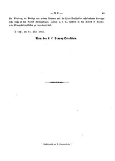 Verordnungsblatt für den Dienstbereich des K.K. Finanzministeriums für die im Reichsrate Vertretenen Königreiche und Länder 18670525 Seite: 3