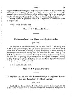 Verordnungsblatt für den Dienstbereich des K.K. Finanzministeriums für die im Reichsrate Vertretenen Königreiche und Länder 18671114 Seite: 3