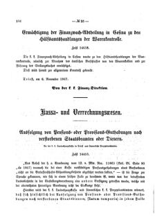 Verordnungsblatt für den Dienstbereich des K.K. Finanzministeriums für die im Reichsrate Vertretenen Königreiche und Länder 18671116 Seite: 2