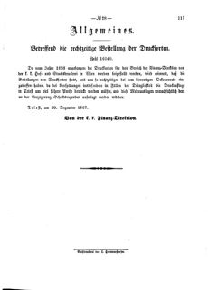 Verordnungsblatt für den Dienstbereich des K.K. Finanzministeriums für die im Reichsrate Vertretenen Königreiche und Länder 18671230 Seite: 3