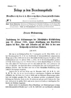 Verordnungsblatt für den Dienstbereich des K.K. Finanzministeriums für die im Reichsrate Vertretenen Königreiche und Länder