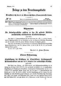 Verordnungsblatt für den Dienstbereich des K.K. Finanzministeriums für die im Reichsrate Vertretenen Königreiche und Länder